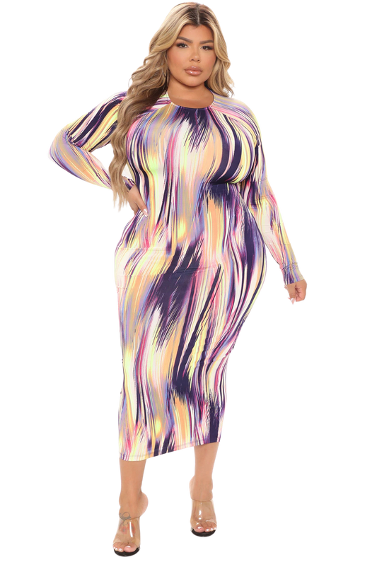 Multi Color Midi Dress