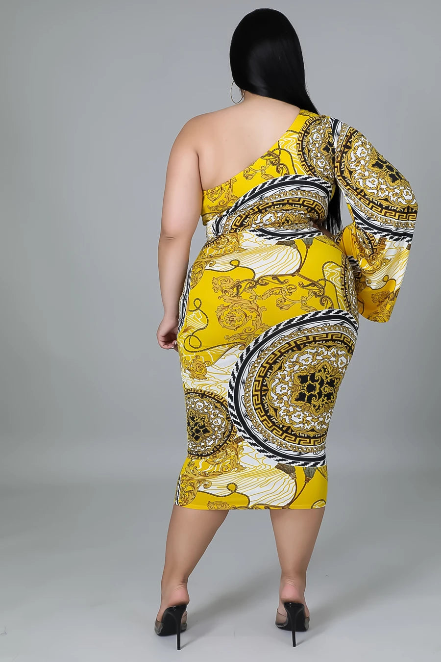 Yellow One Shoulder Dress