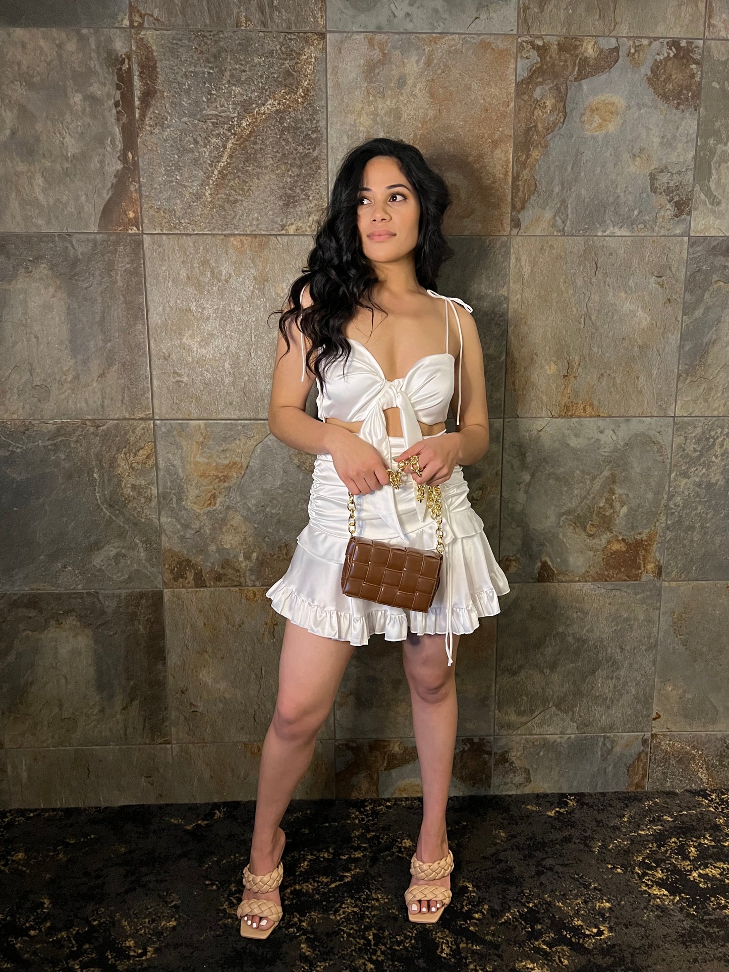 Victoria White Skirt Set