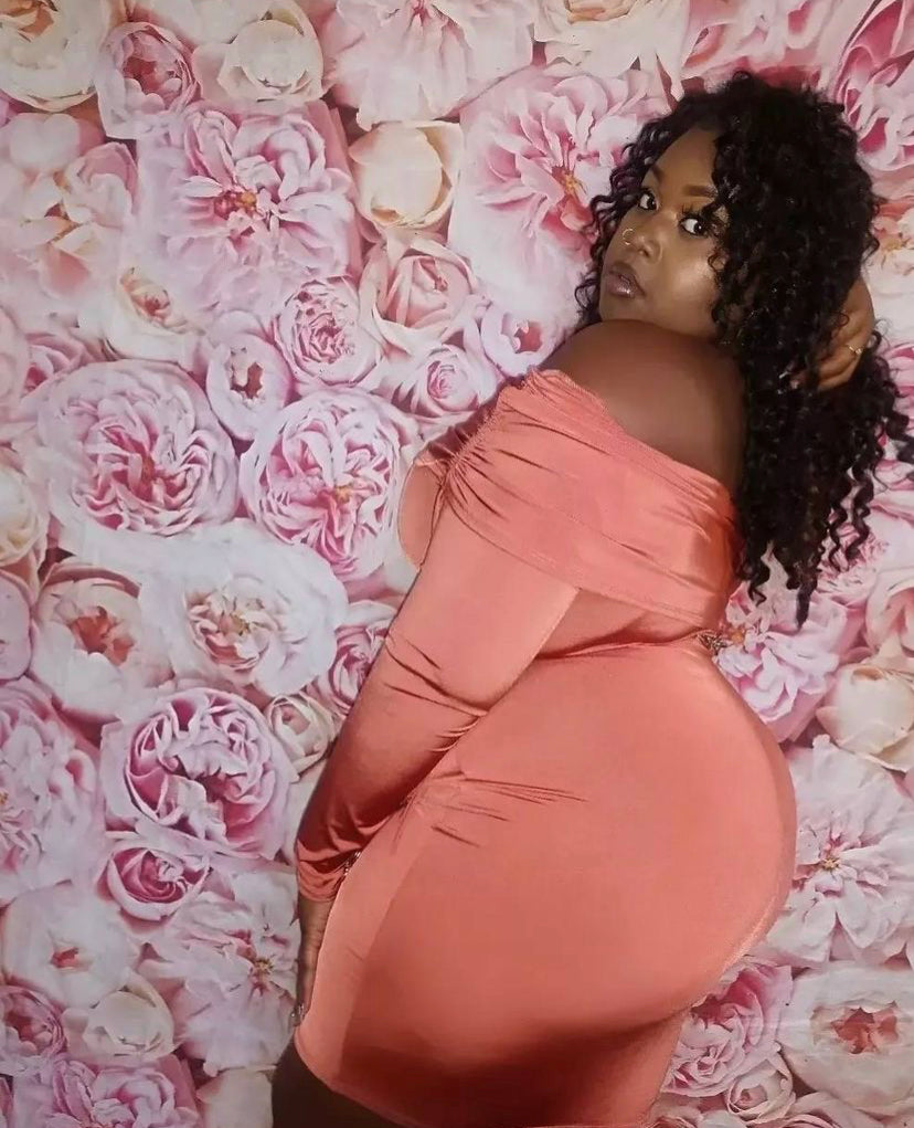 Peach One Shoulder Dress