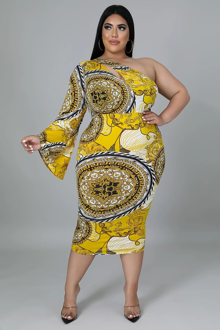 Yellow One Shoulder Dress