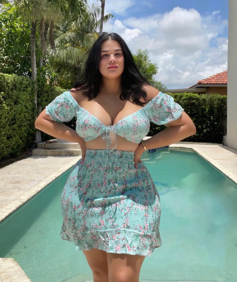 Blue Skirt Set