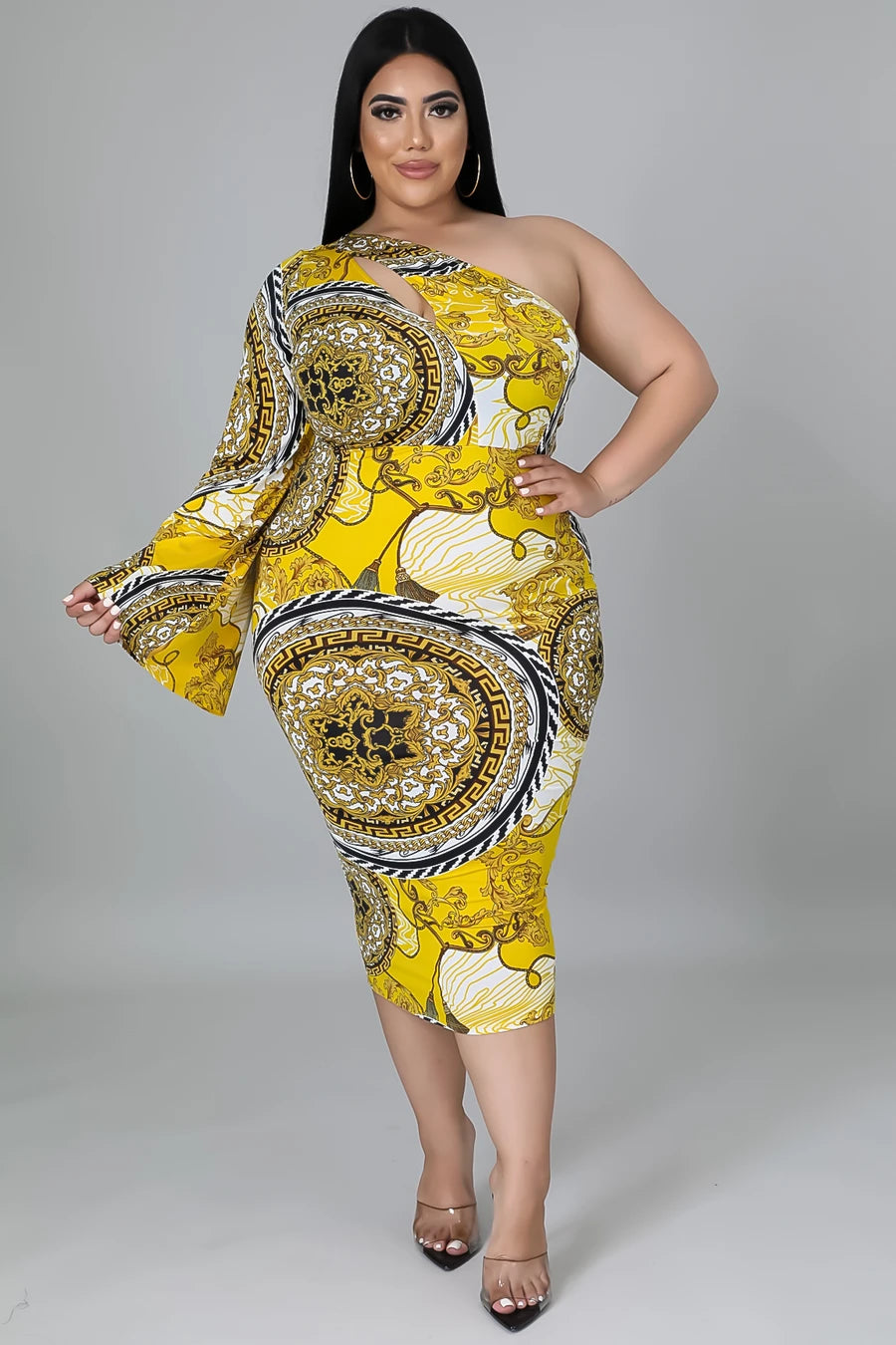 Yellow One Shoulder Dress