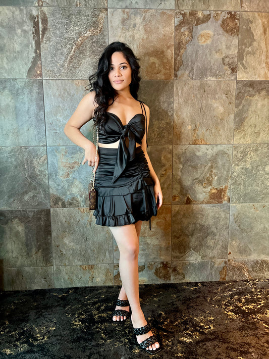 Victoria Black Skirt Set