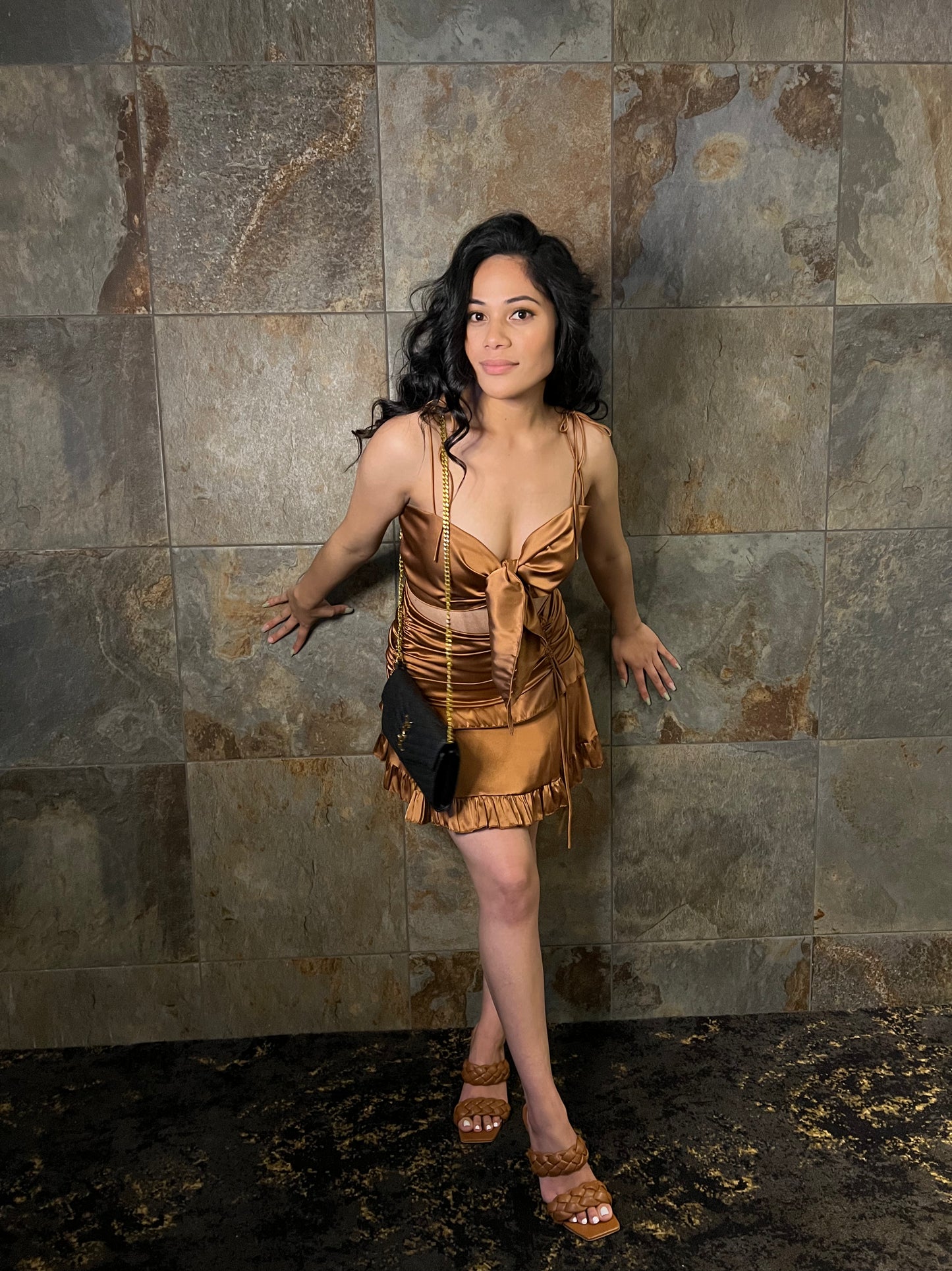 Victoria Mocha Skirt Set
