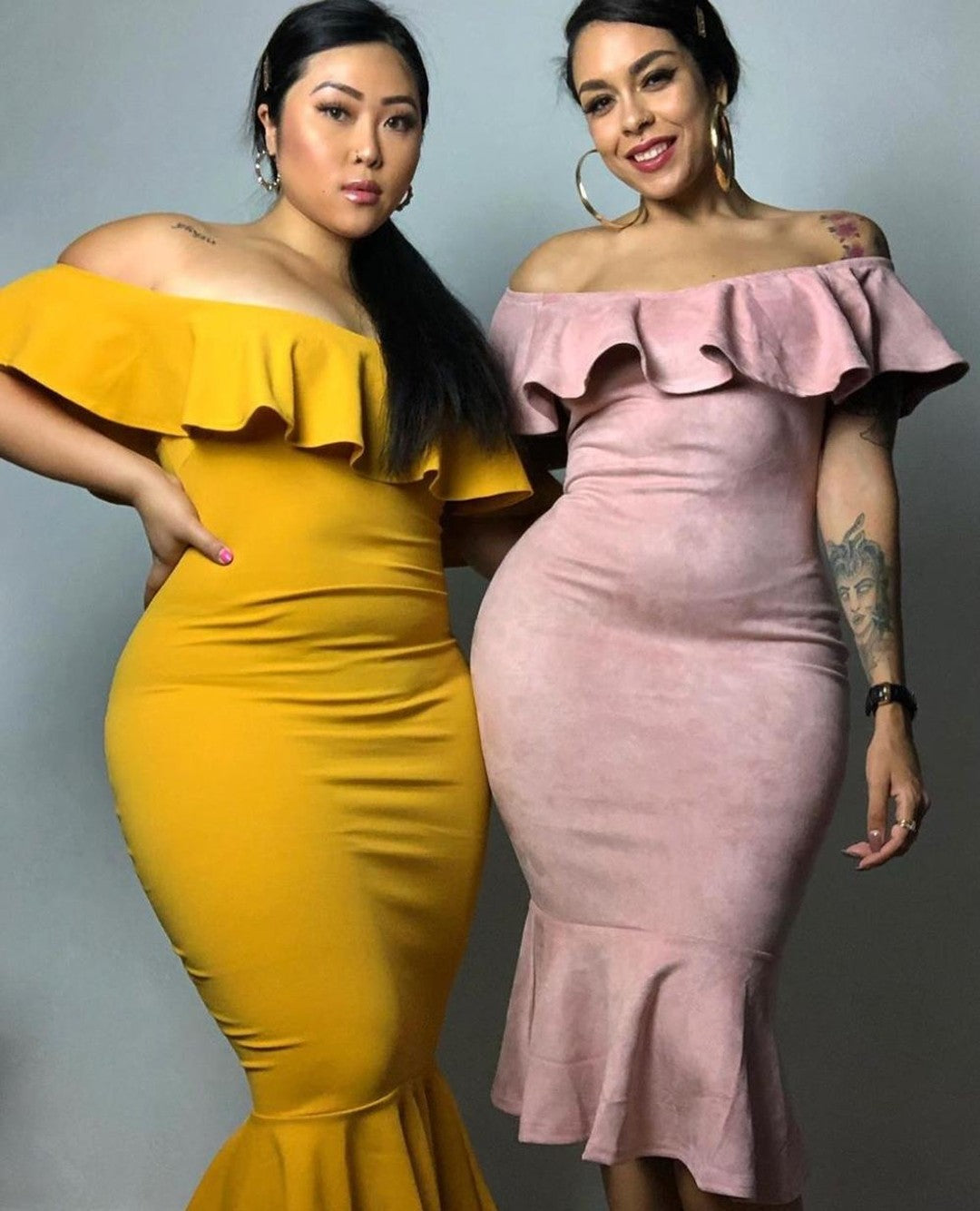 Mustard Ruffle Dress