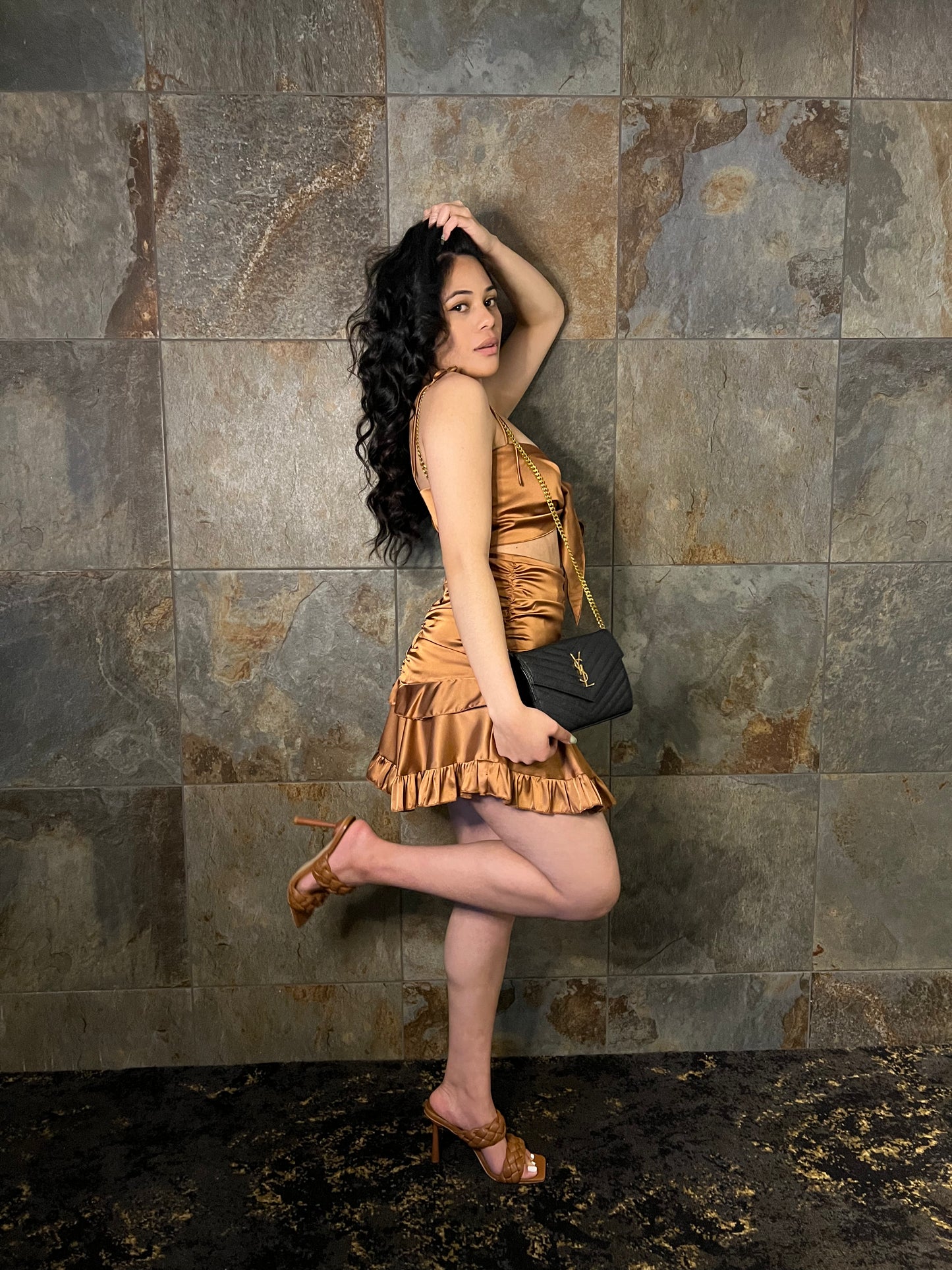 Victoria Mocha Skirt Set