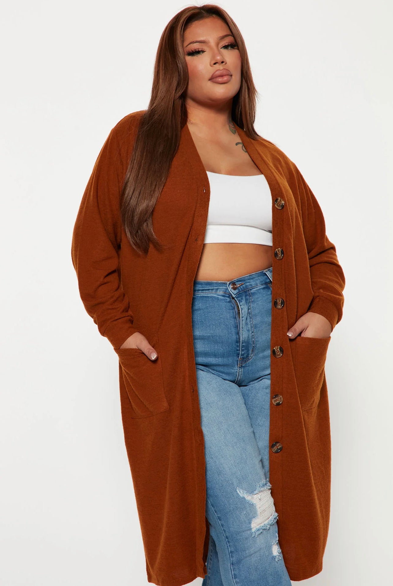 Rust Duster Cardigan