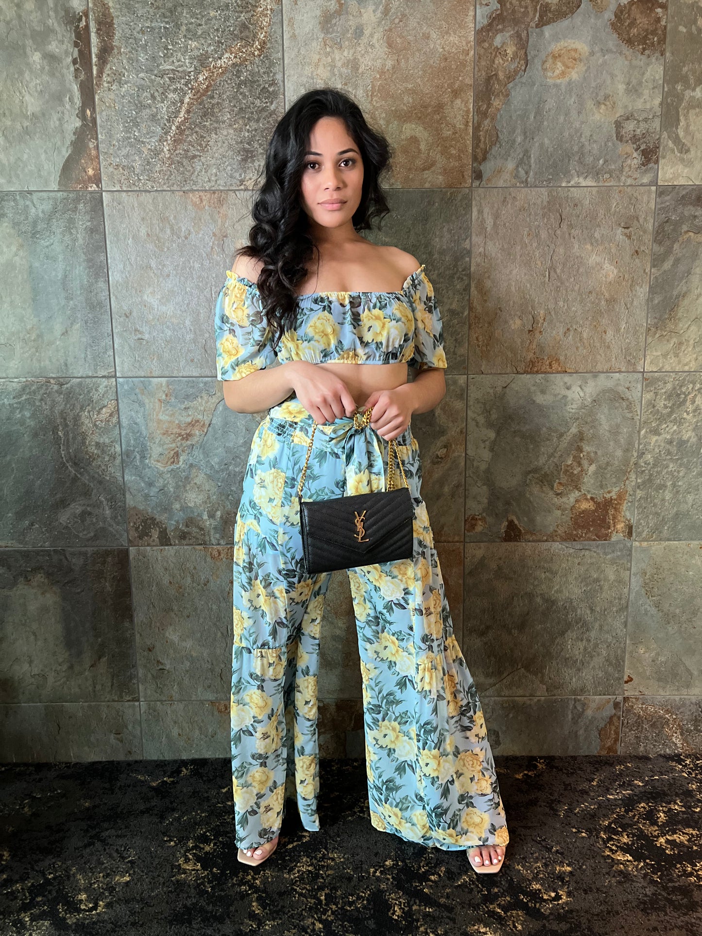 Spring Floral Pant Set