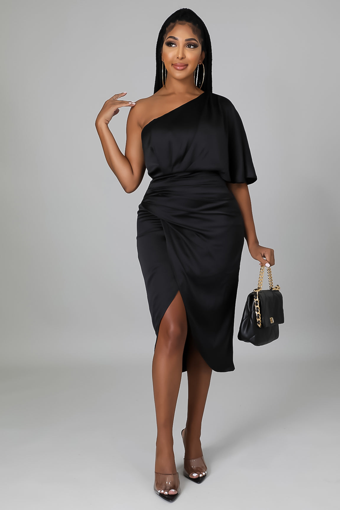 Black Satin Dress