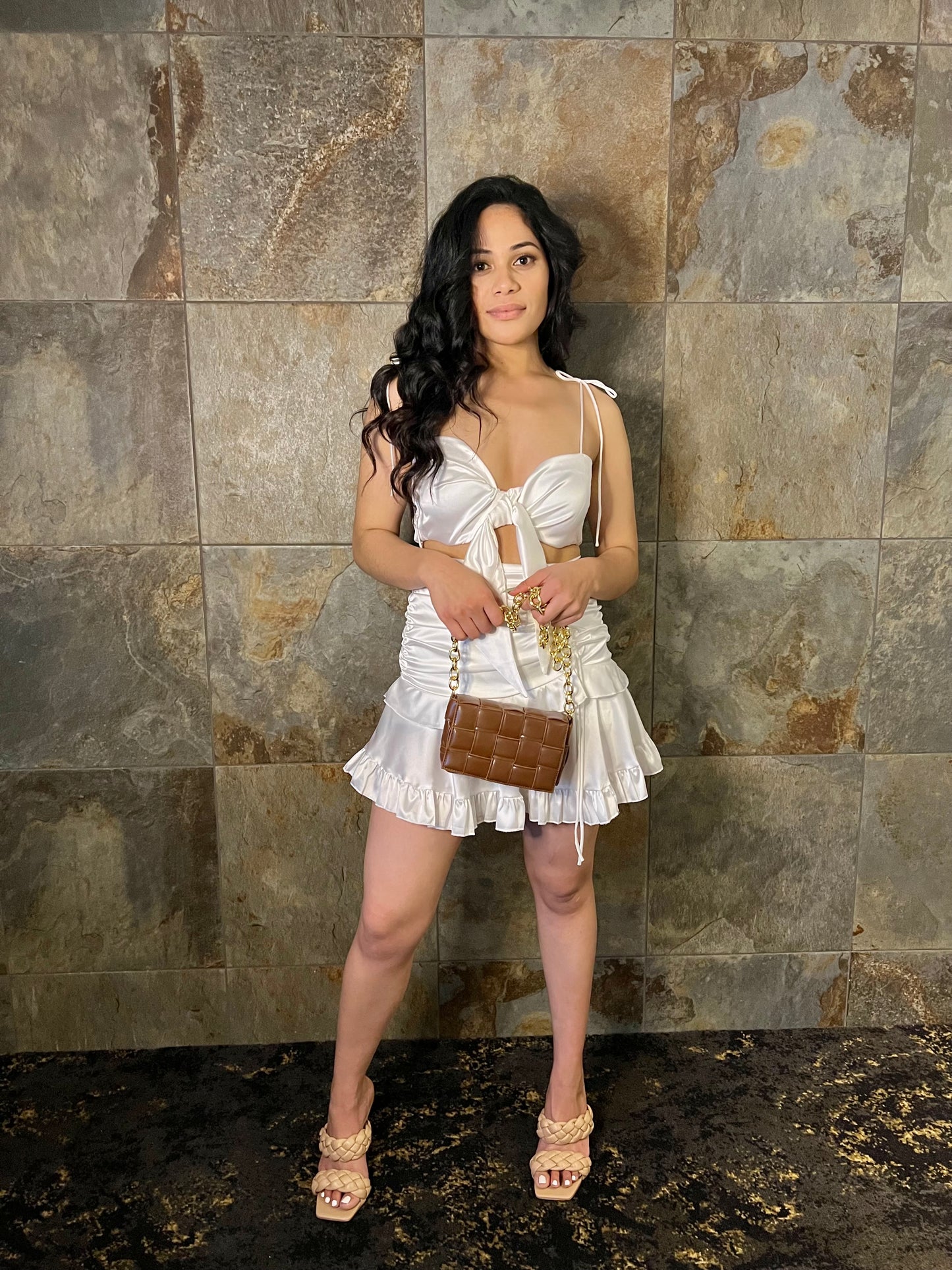 Victoria White Skirt Set