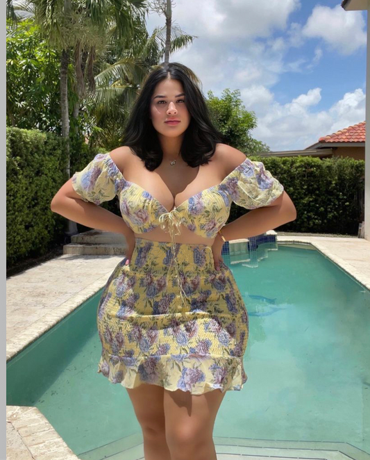 Yellow Skirt Set