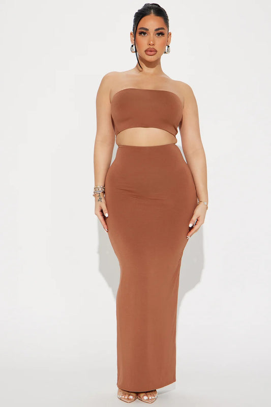 Mocha Skirt Set