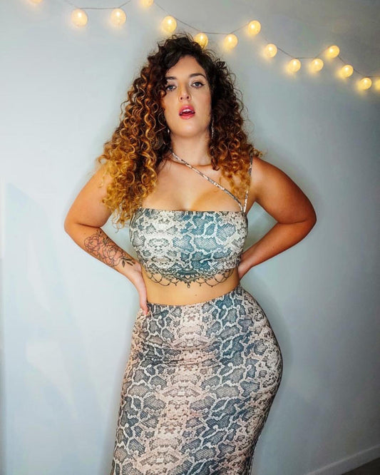 Snake Skirt Set