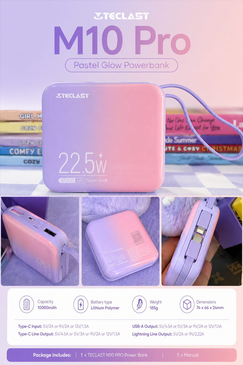 Pastel Glow Power bank