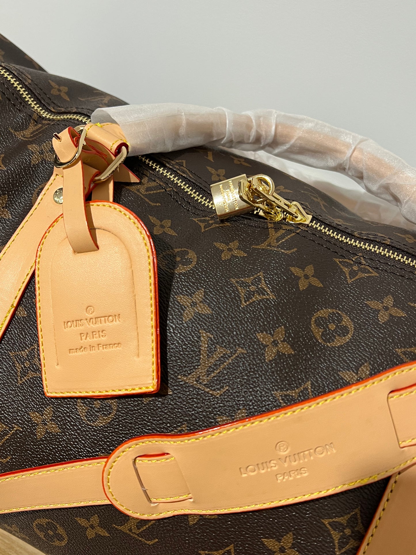 Brown Flower Travel Bag