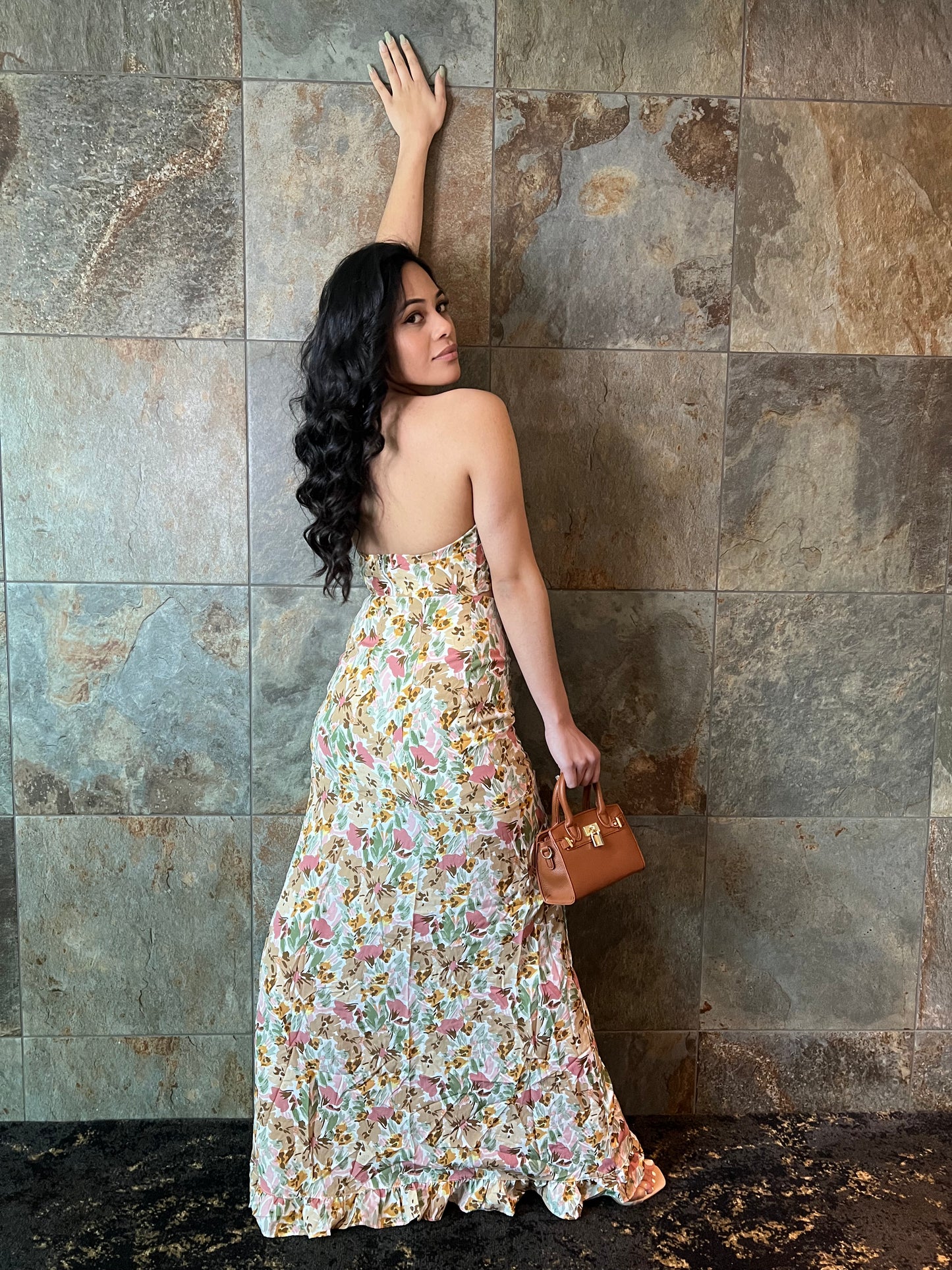 Spring Brown Skirt Set