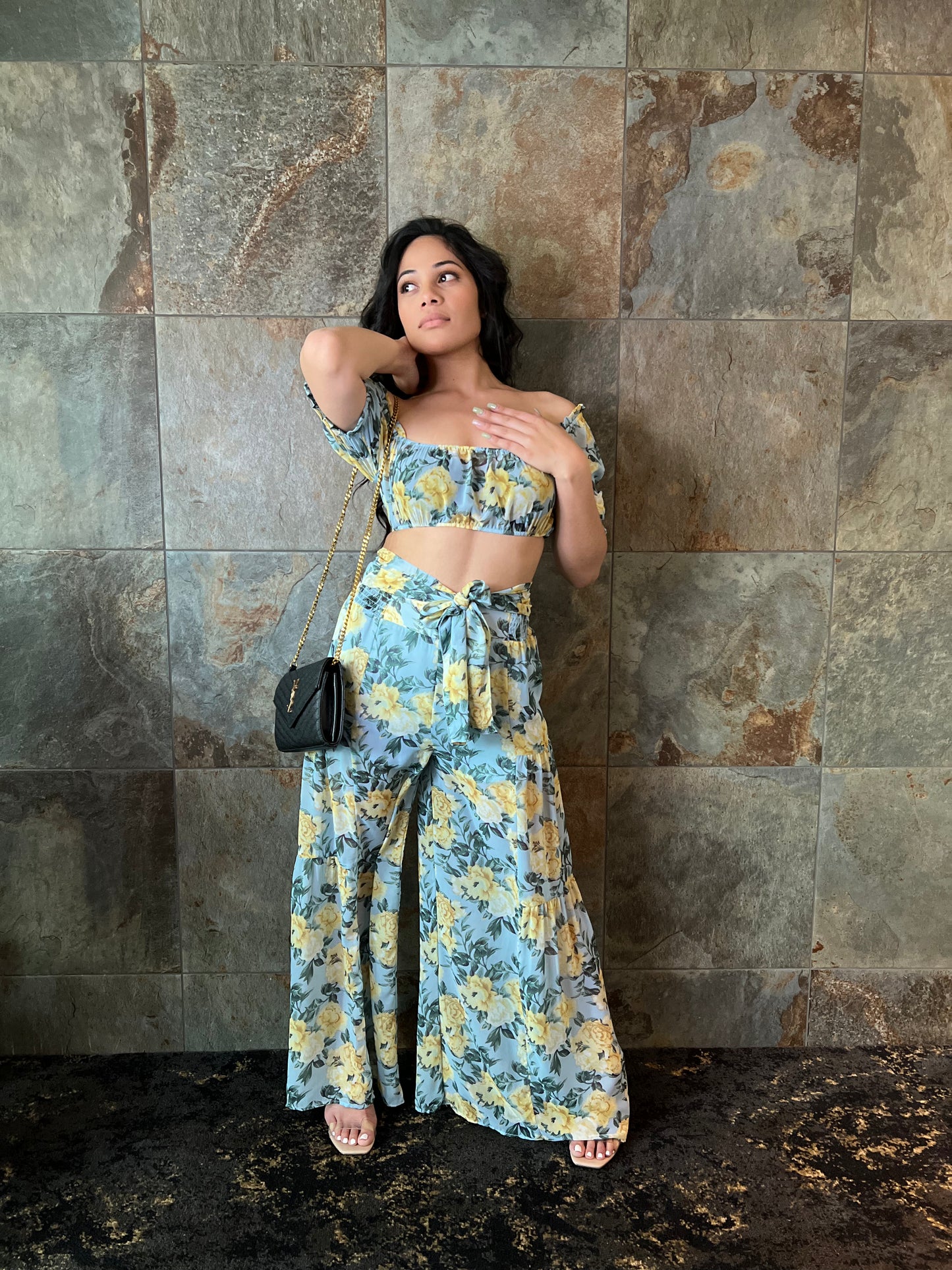 Spring Floral Pant Set