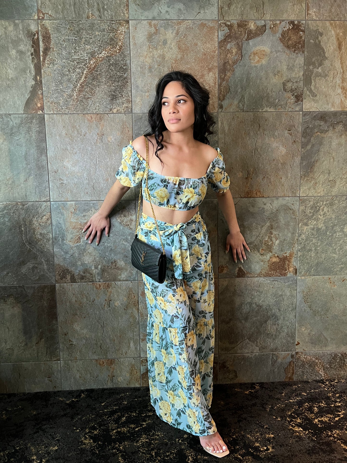 Spring Floral Pant Set