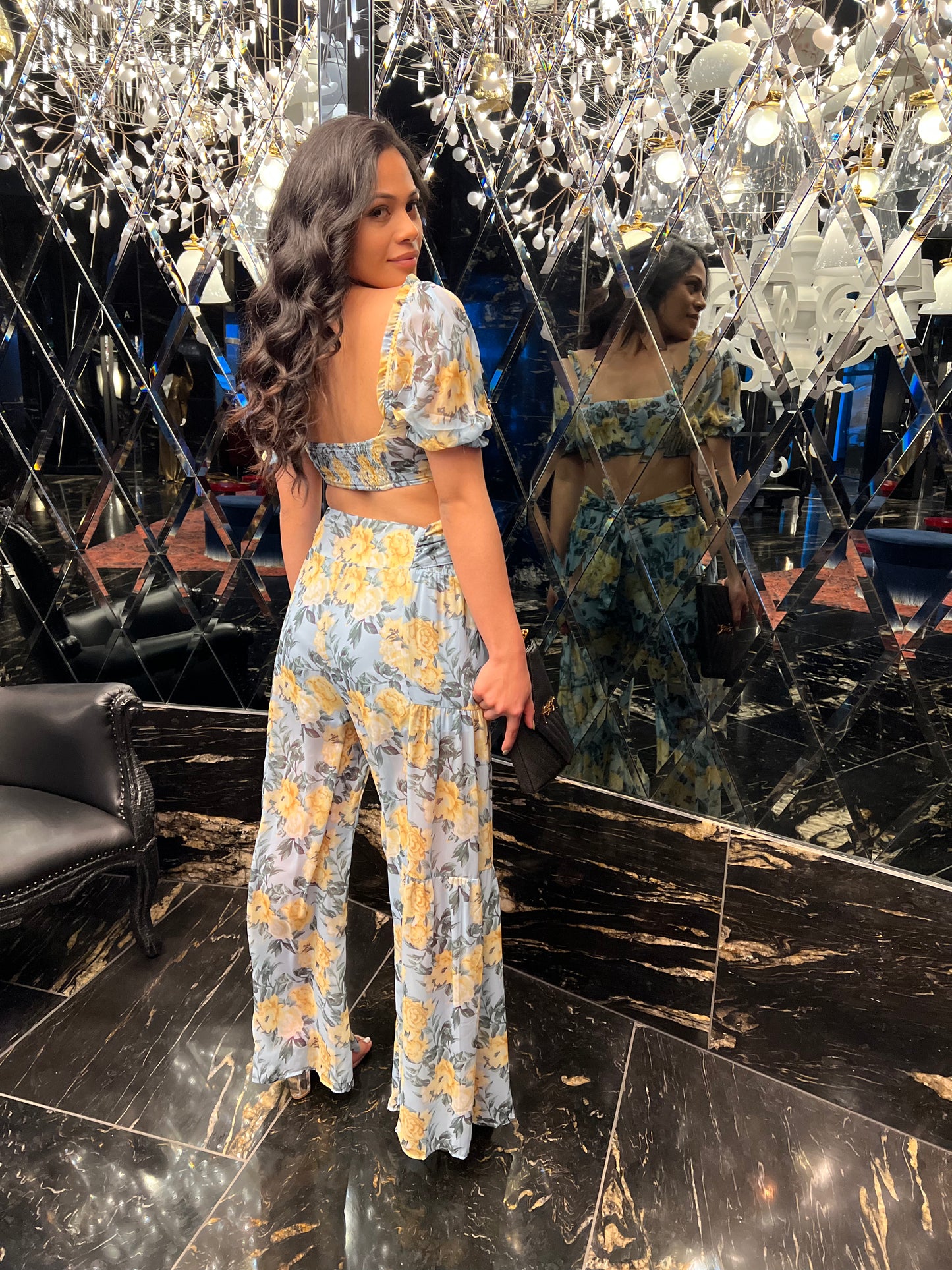 Spring Floral Pant Set