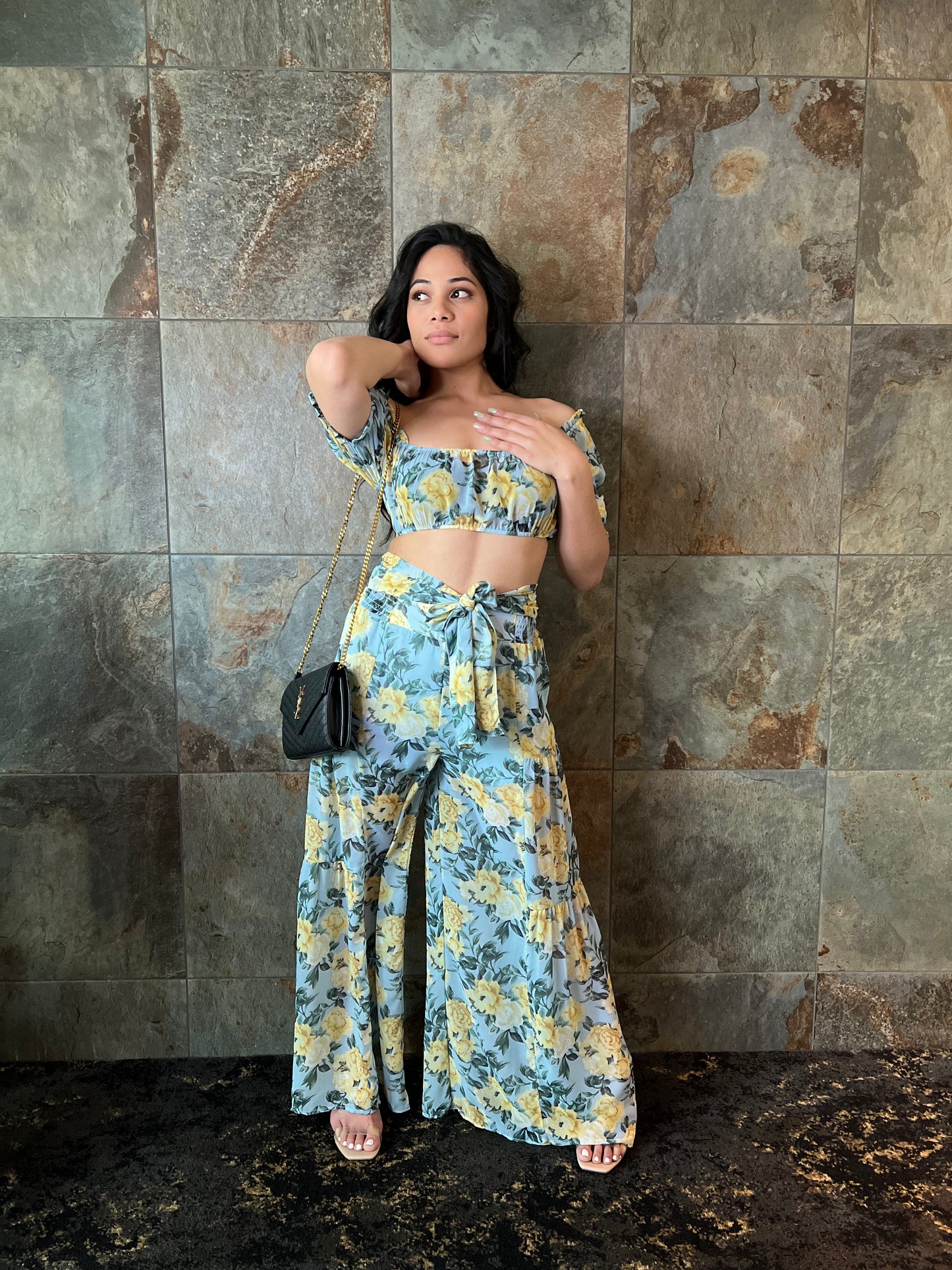Spring Floral Pant Set