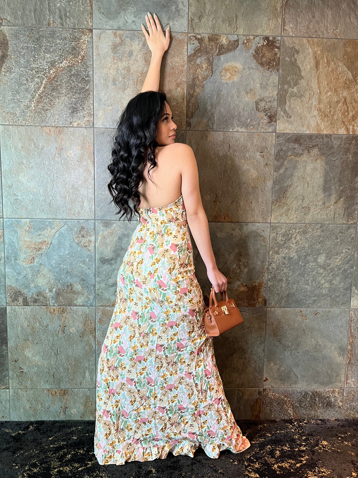 Spring Brown Skirt Set