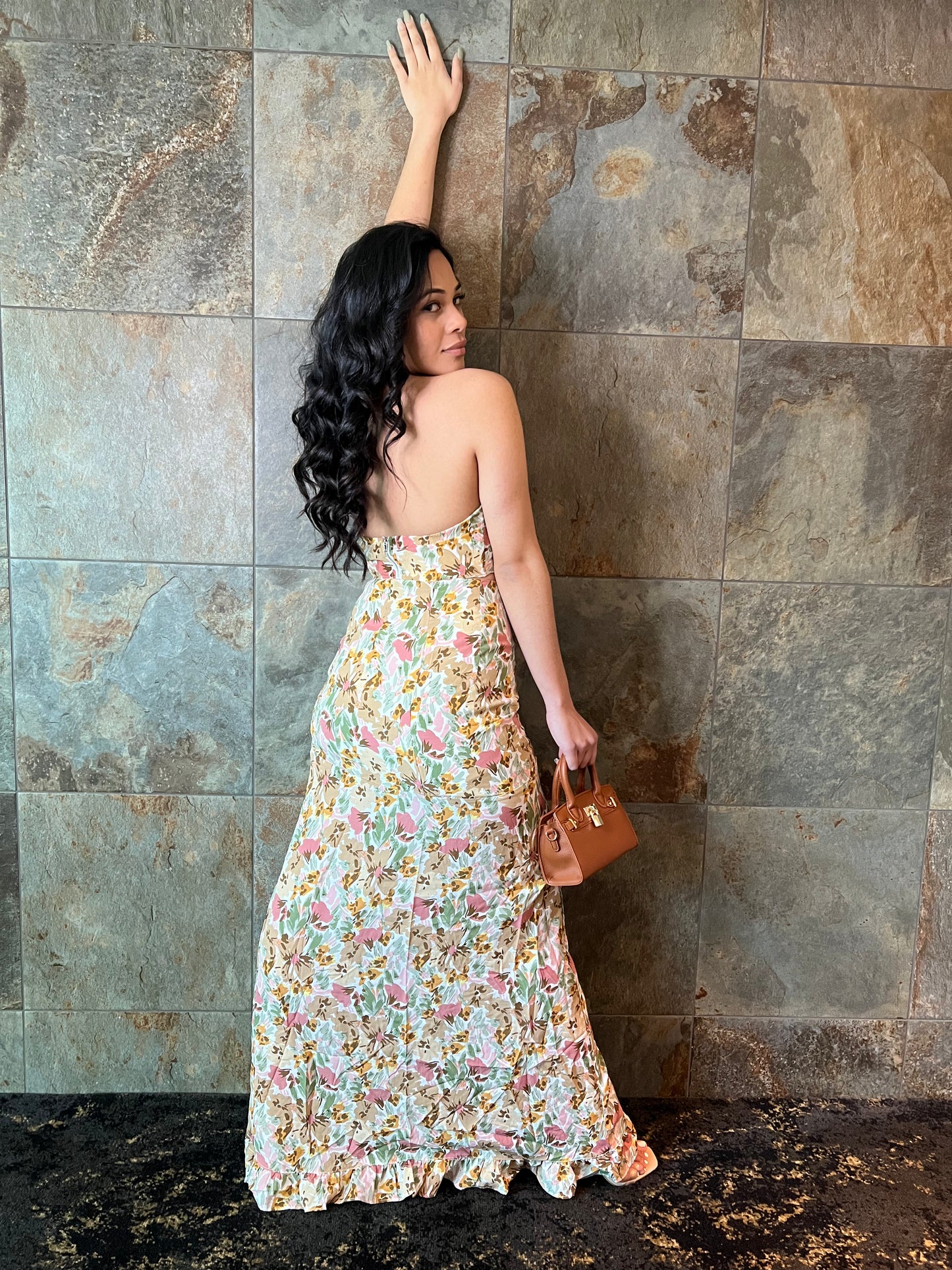 Spring Brown Skirt Set