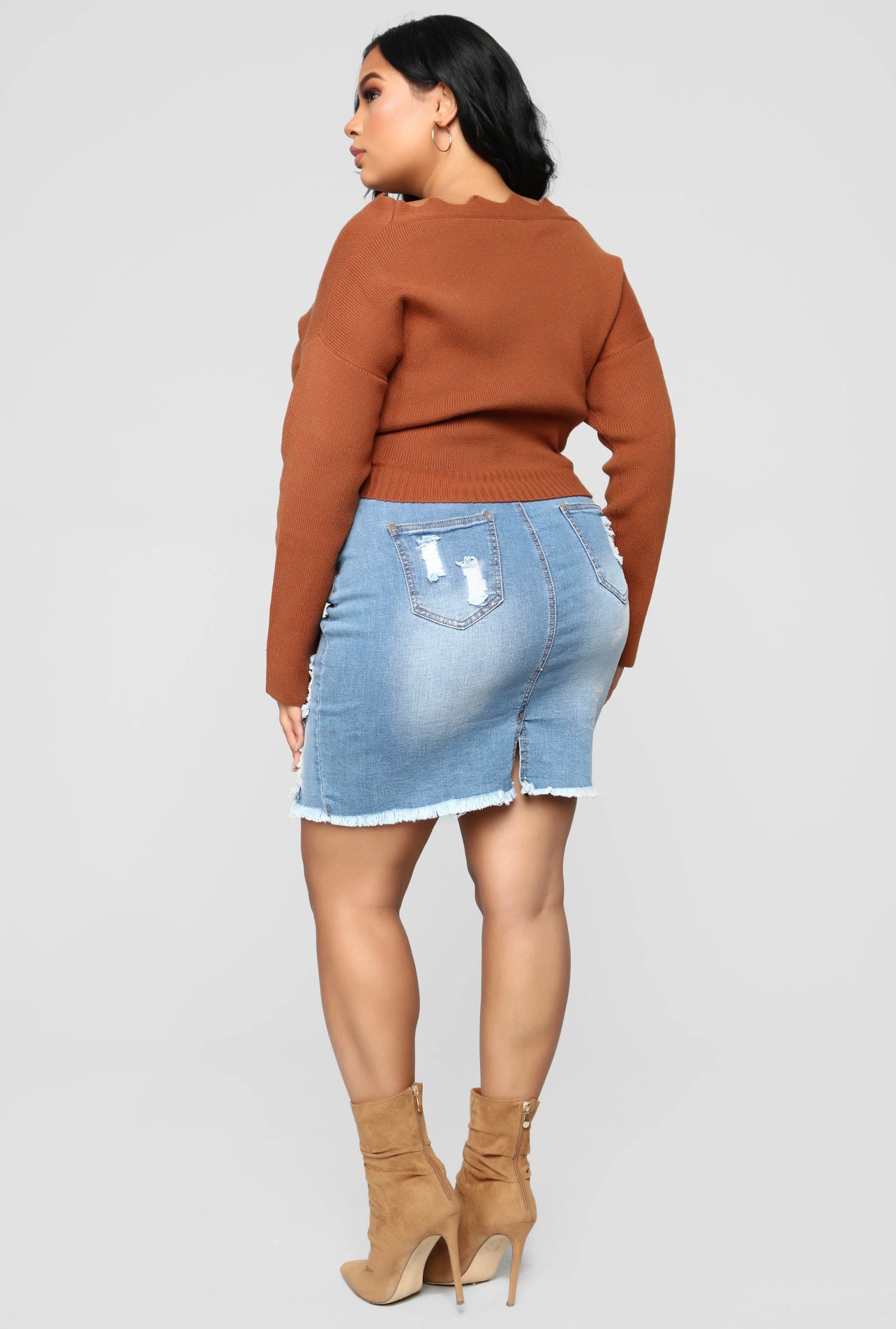 Cognac Sweater Top
