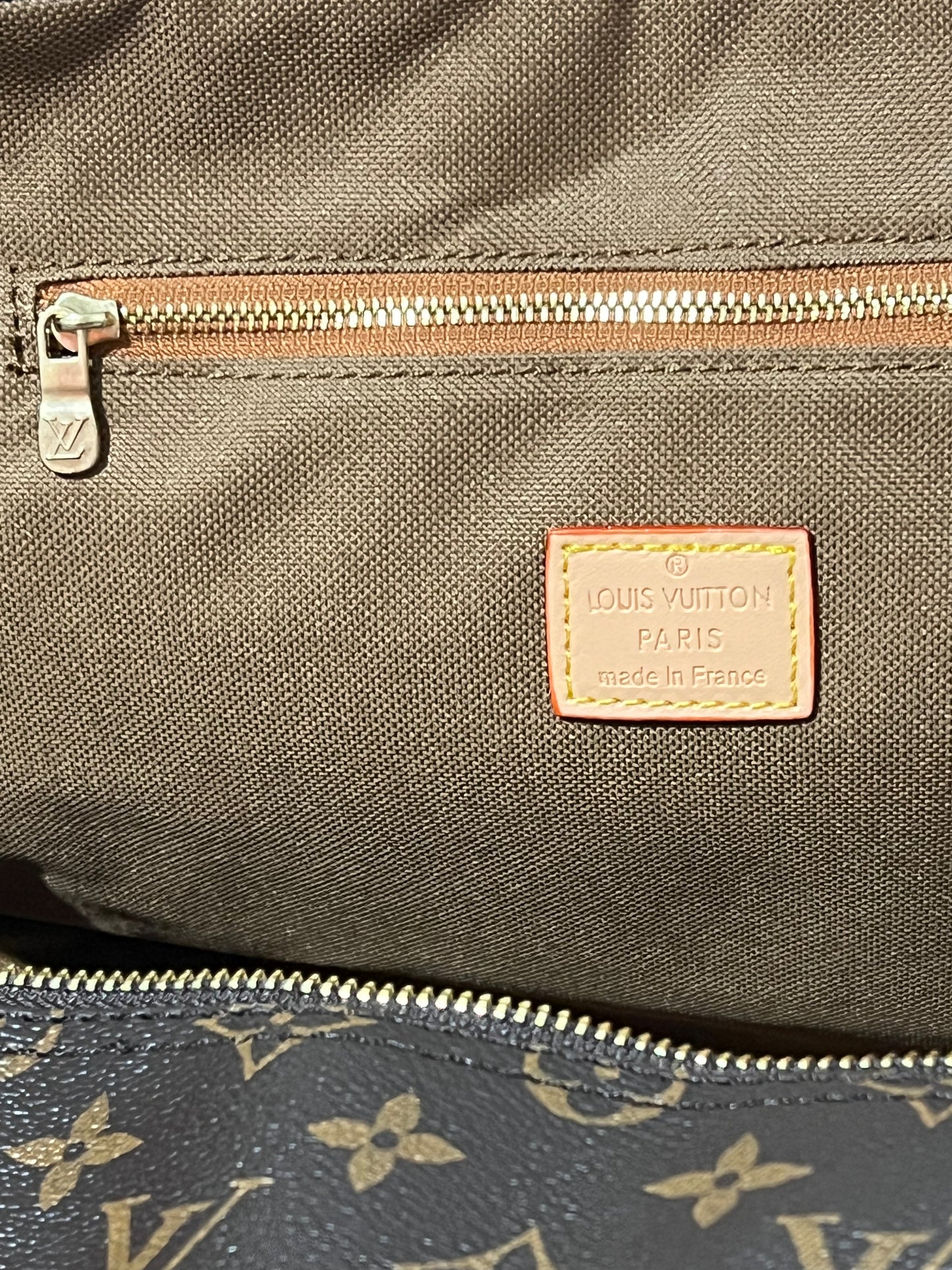 Brown Flower Travel Bag