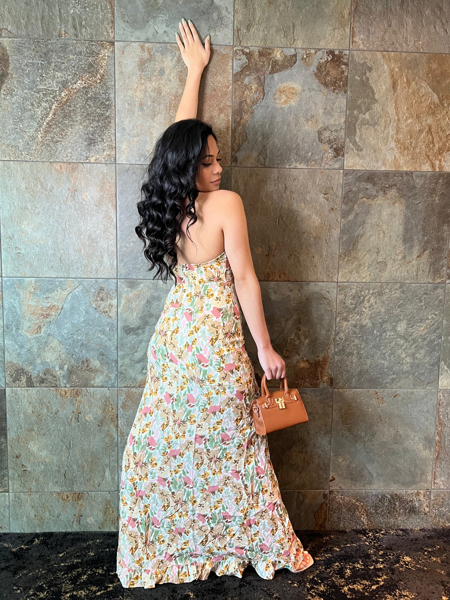 Spring Brown Skirt Set