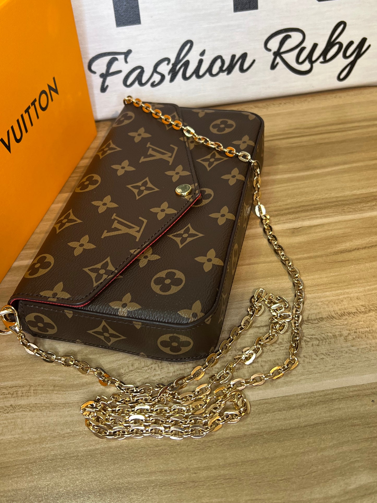 Brown Flower Purse