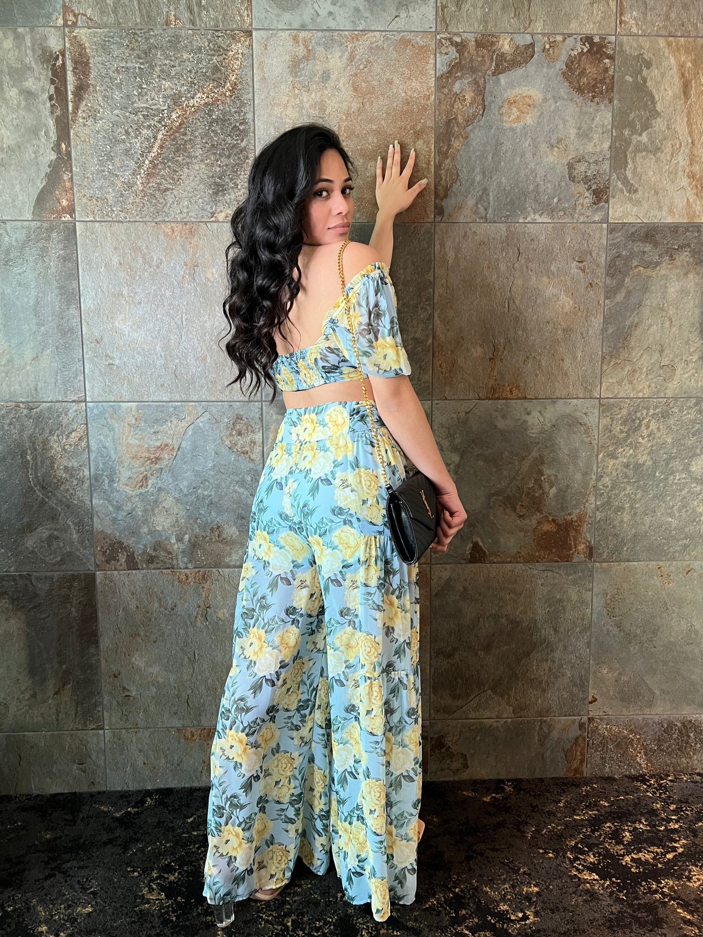 Spring Floral Pant Set