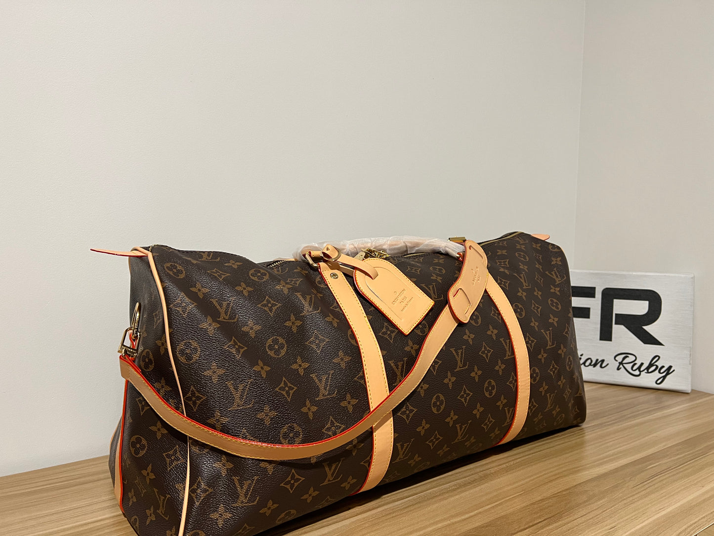 Brown Flower Travel Bag