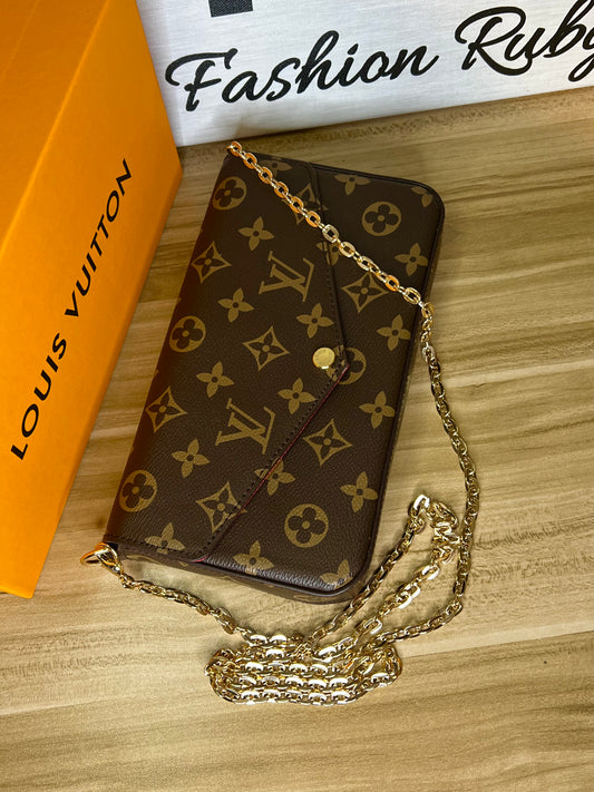 Brown Flower Purse