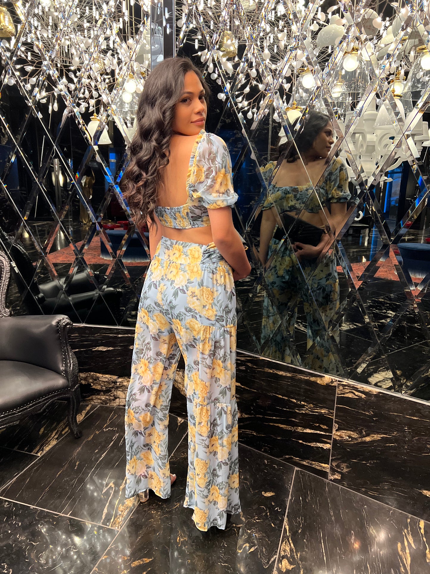 Spring Floral Pant Set