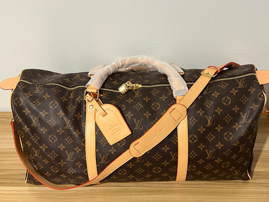 Brown Flower Travel Bag