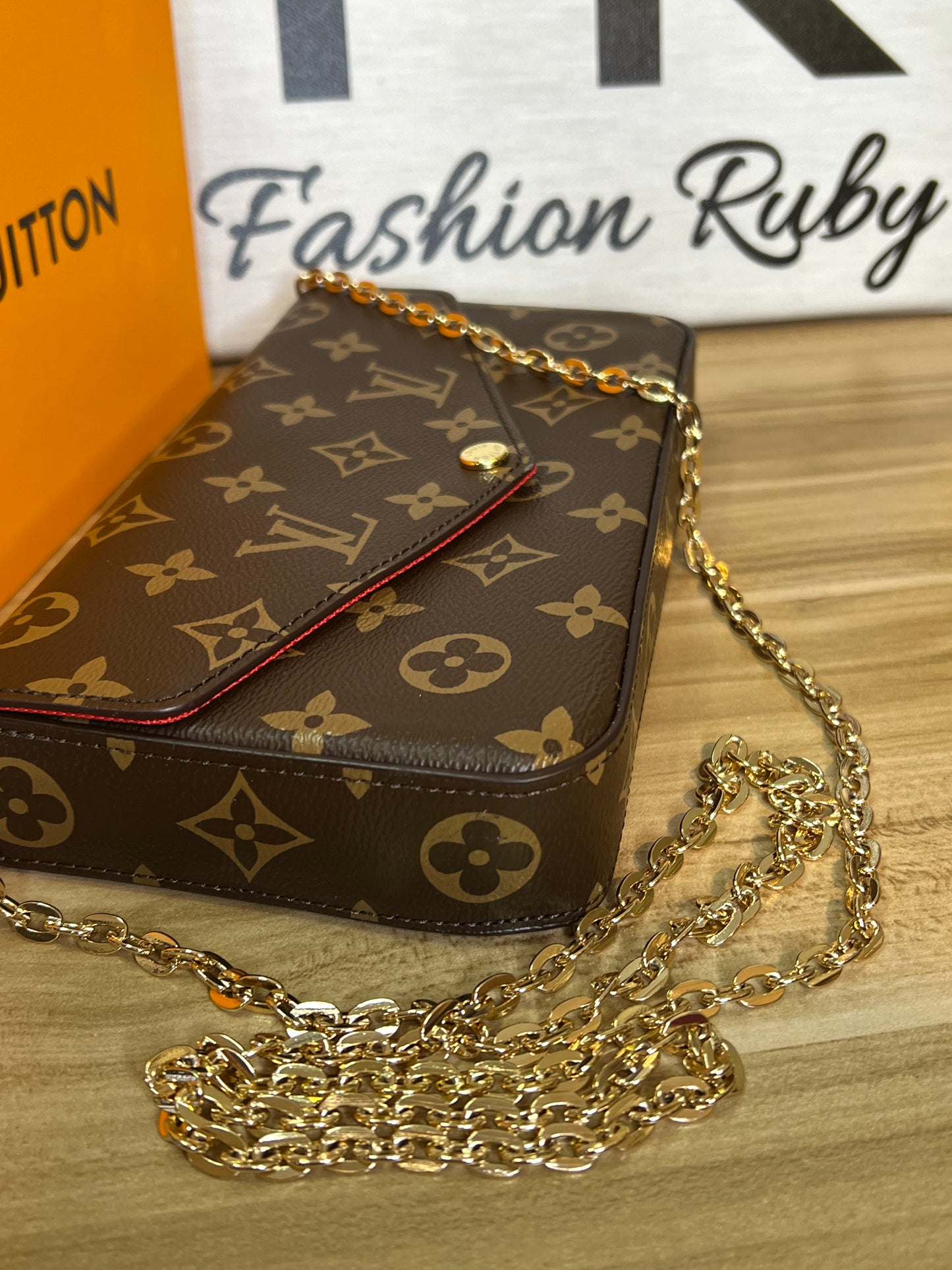 Brown Flower Purse