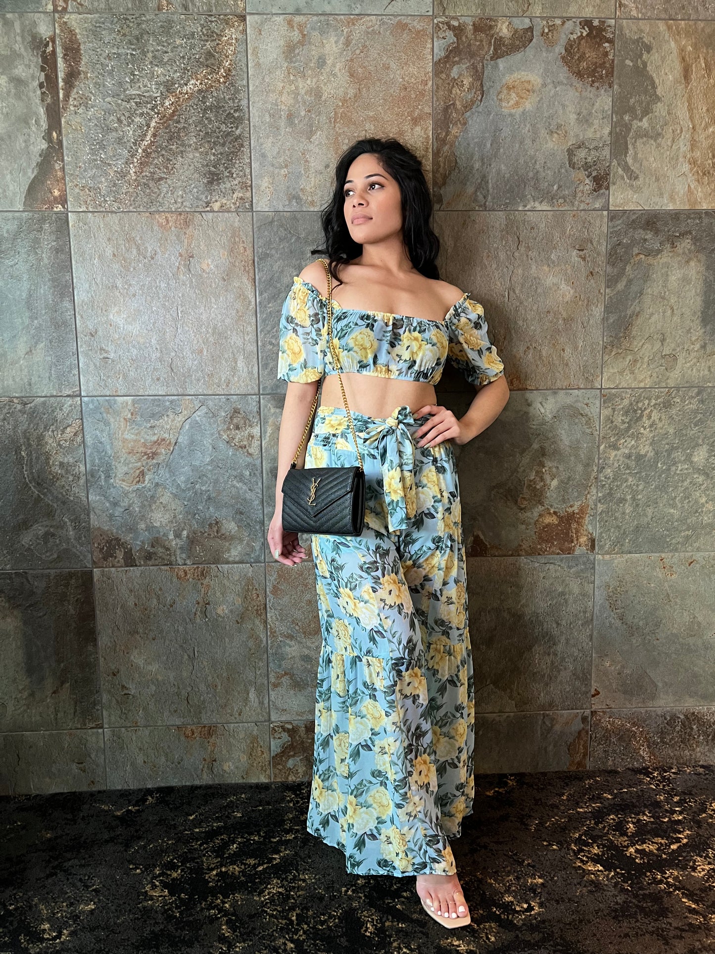 Spring Floral Pant Set
