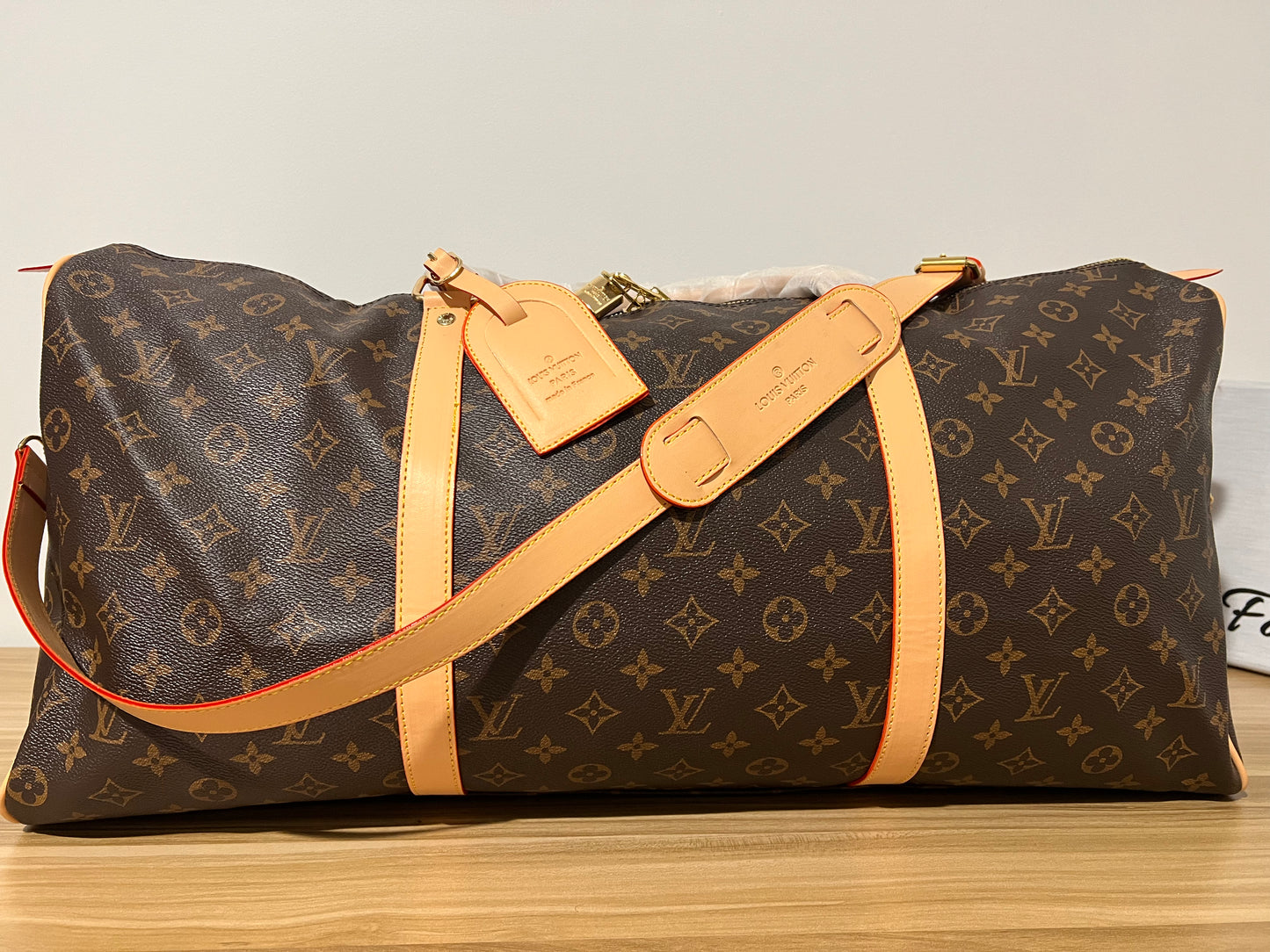 Brown Flower Travel Bag