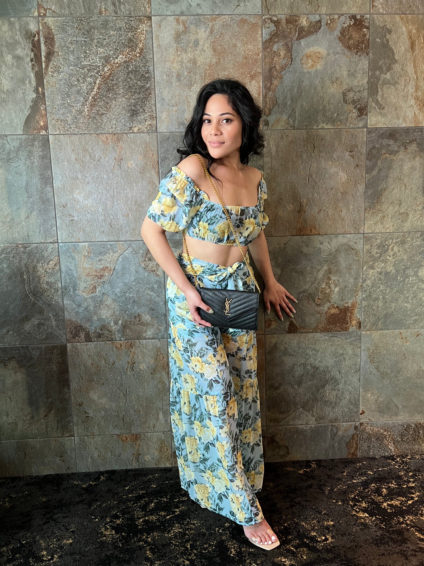 Spring Floral Pant Set